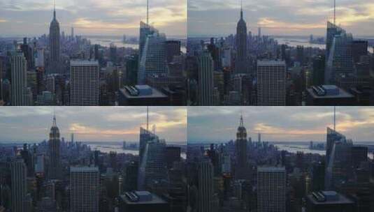 摩天大楼日落高清在线视频素材下载