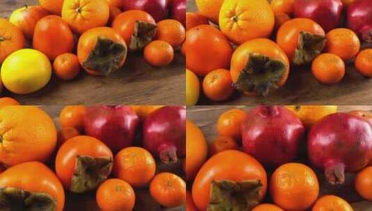 水果 柿子拍摄 橙子高清在线视频素材下载