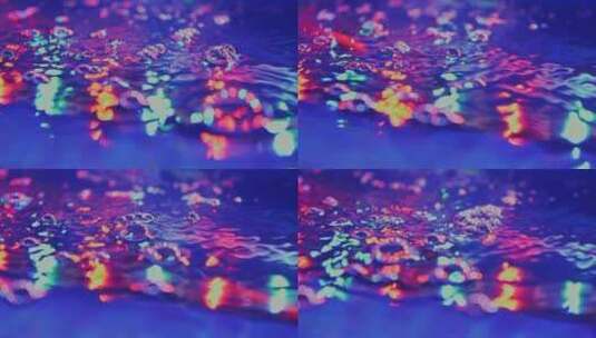 彩色水面水泡高清在线视频素材下载