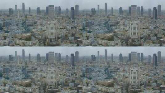 白天的特拉维夫城市景观，以色列高清在线视频素材下载