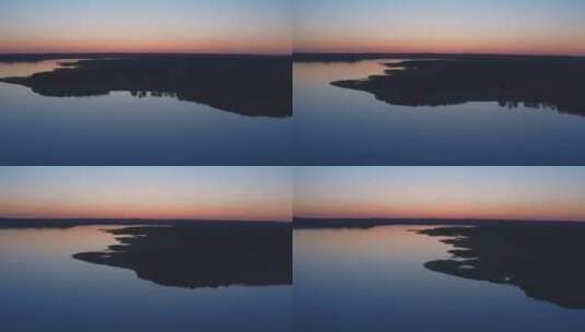 日落后的平静湖高清在线视频素材下载