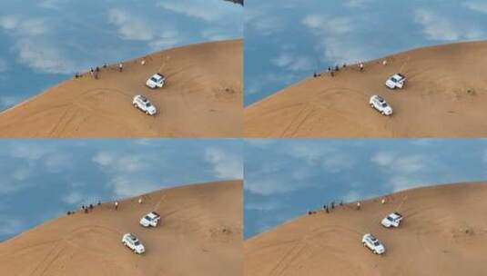 航拍巴丹吉林沙漠高清在线视频素材下载