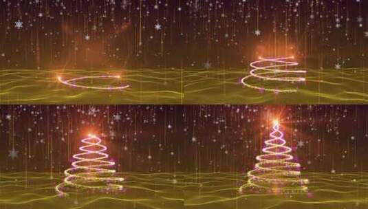 圣诞节和旋转的圣诞树背景高清在线视频素材下载