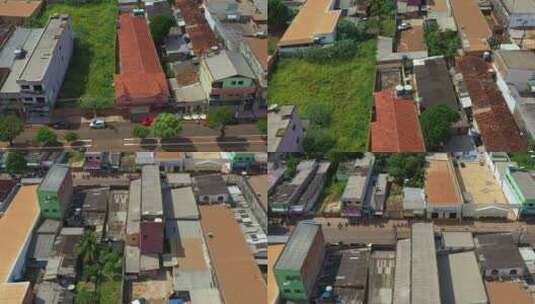 鸟眼航拍飞越巴西阿尔塔米拉贫困社区高清在线视频素材下载