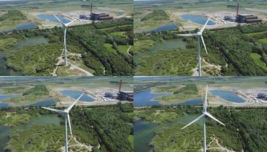 新能源风力发电供电高清在线视频素材下载