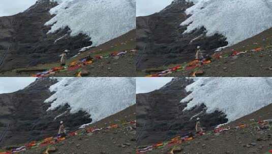 西藏卡若拉冰川高清在线视频素材下载