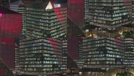 航拍上海现代城市风光高楼大厦写字楼CBD高清在线视频素材下载
