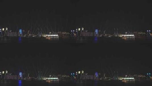杭州奥体中心亚运会灯光秀高清在线视频素材下载