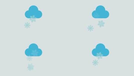 下雪的天气动画带有雪花的高清在线视频素材下载