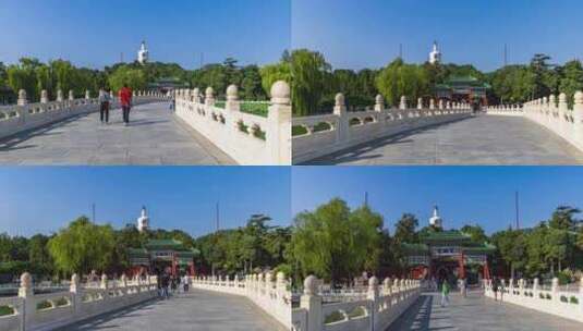 北京 北海公园大范围移动延时高清在线视频素材下载