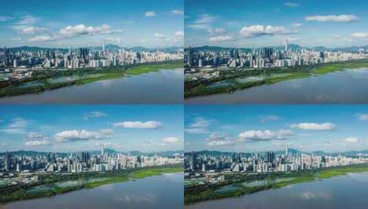 深圳城市地标航拍延时高清在线视频素材下载