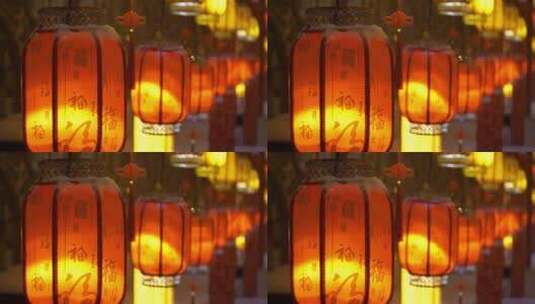 雪中的红灯笼新年春节瑞雪兆丰年高清在线视频素材下载