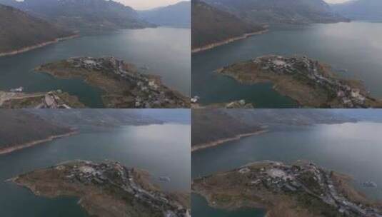 航拍贵州六盘水牂牁江风景风光高清在线视频素材下载