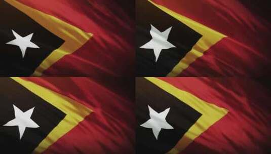 东帝汶国旗挥舞-4K高清在线视频素材下载