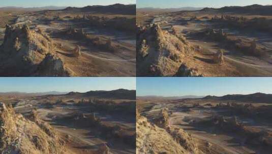 4k风景航拍沙漠延时土林高清在线视频素材下载