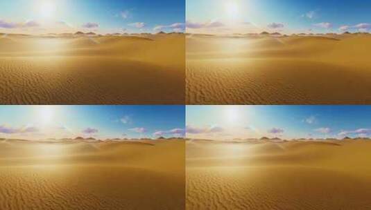 绿洲 荒漠 日落 沙丘高清在线视频素材下载