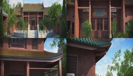 中式建筑高清在线视频素材下载