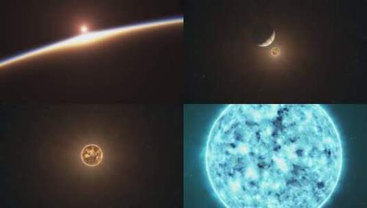 4K-外太空飓风天体星球镜头组高清在线视频素材下载