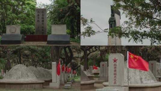 抗美援朝烈士陵园纪念碑烈士墓高清在线视频素材下载