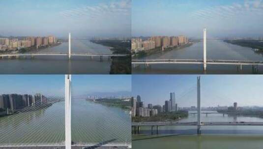 航拍广东惠州合生大桥高清在线视频素材下载