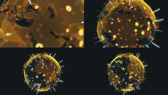 3D数字地球展示了全球网络的概念。高清在线视频素材下载