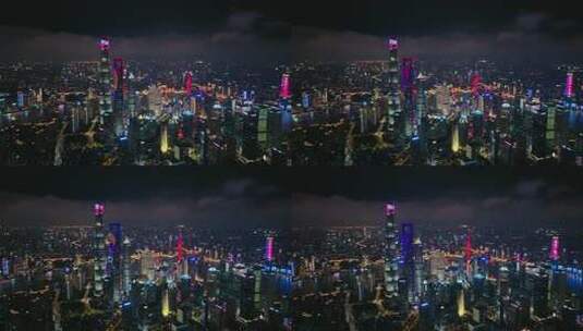 上海夜景  上海城市航拍高清在线视频素材下载