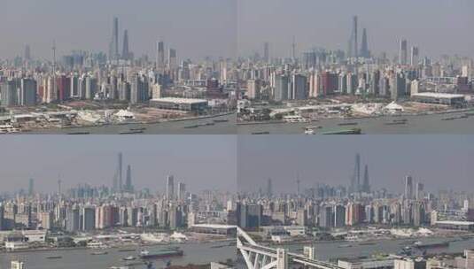 上海后滩拍上海天际线高清在线视频素材下载