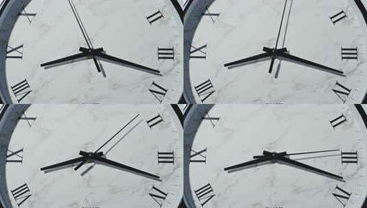 大理石纹理时钟特写高清在线视频素材下载
