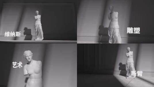 维纳斯 断臂维纳斯 雕塑 光影 艺术高清AE视频素材下载