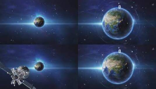 科技地球俯冲AE模板高清AE视频素材下载