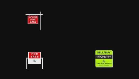 简洁路标动画商业房地产宣传AE模板高清AE视频素材下载