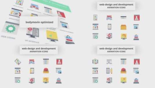 简约平面设计-动画图标节目介绍AE模板高清AE视频素材下载