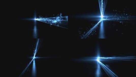 蓝色粒子光线LOGO片头AE模板高清AE视频素材下载