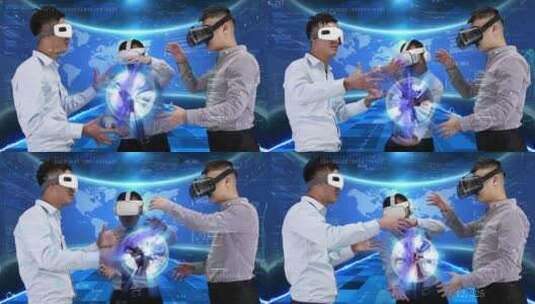 多人体验vr虚拟现实元宇宙全息技术高清在线视频素材下载