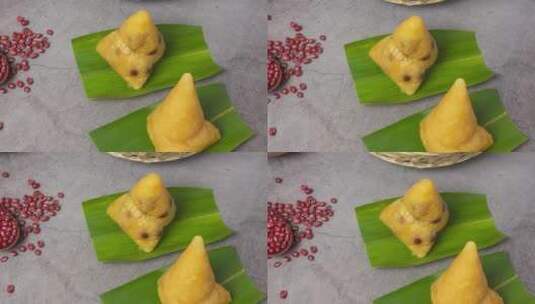 端午佳节包粽子食材4k特写高清在线视频素材下载
