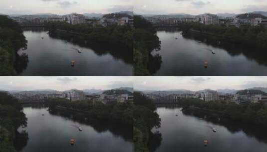 广东省潮州市城市风光航拍高清在线视频素材下载