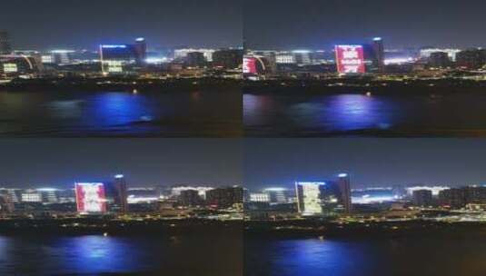 城市延时江西赣州城市夜景航拍延时竖屏高清在线视频素材下载
