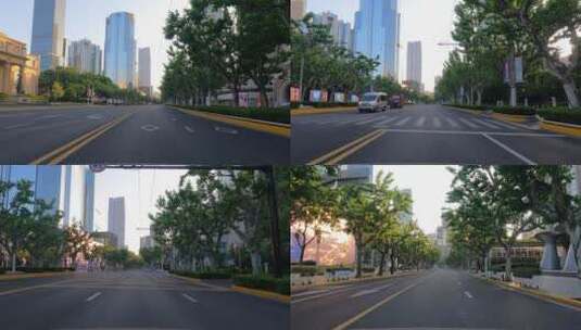 上海封城中的现代都市街道环境高清在线视频素材下载