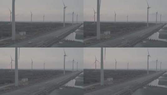 台湾海边风车高清在线视频素材下载