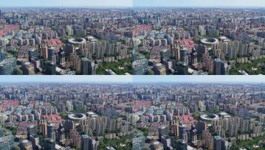 航拍上海浦东住宅小区高清在线视频素材下载