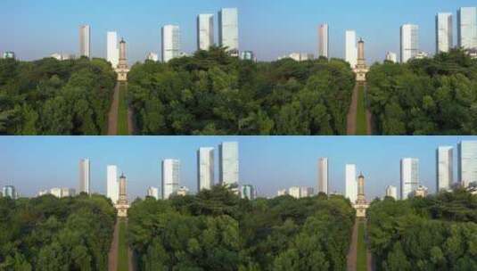 4K长沙烈士公园纪念碑高清在线视频素材下载