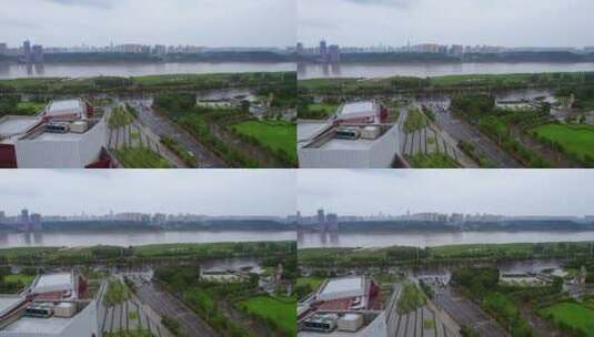 长沙湘江夏季雨季汛期涨水高清在线视频素材下载
