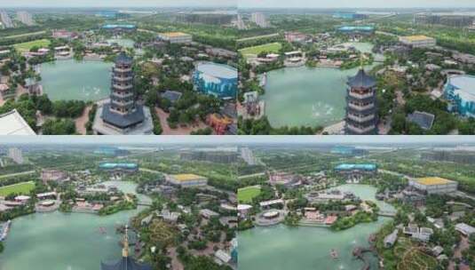 旅游景区湖北荆州方特休闲度假区高清在线视频素材下载