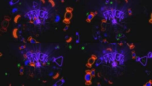 电子霓虹万圣节高清在线视频素材下载