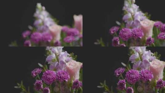 彩色花朵的散焦镜头高清在线视频素材下载