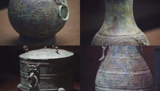 湘西里耶博物馆古风素材古代艺术品高清在线视频素材下载