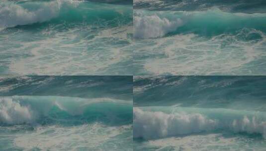 巴厘岛海岸海浪的高角度拍摄高清在线视频素材下载