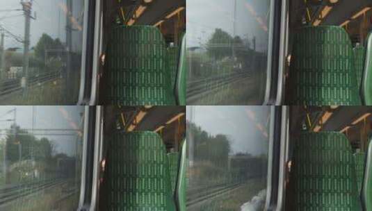 睡在行驶的火车上的女人高清在线视频素材下载