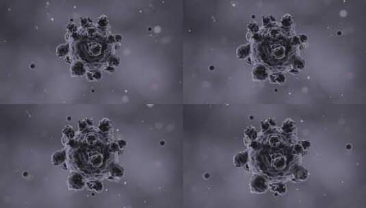 电子显微镜下的病毒高清在线视频素材下载
