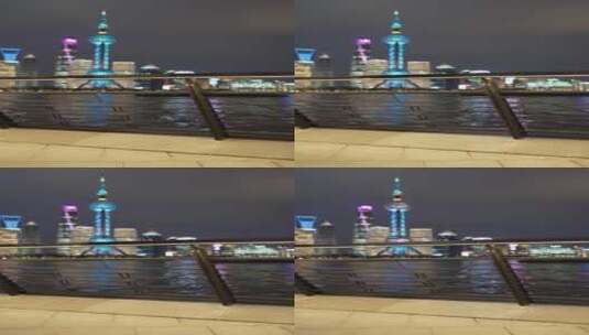 虹口区外滩滨江夜景高清在线视频素材下载